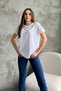 White Crew Neck Stone Detailed T-Shirt
