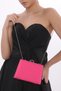 Fuchsia Color Satin Evening Dress Portfolio Clutch Women's Bag New Season - 3