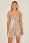 060 Women's Satin Lace Nightgown Powder