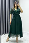 Short Sleeve Lined Plus Size Chiffon Dress Black, Burgundy, Khaki, White, Green, Flower Pot, Red, Purple