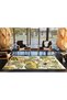 Green Beige Themed Tree Monkey and Giraffe Patterned Creative Modern Decorative Carpet 3621 - 4