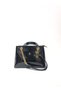 Black Color Shiny Patent Leather New Season Women's Bag with Gold Chain Strap and Plenty of Eyes - 8