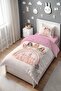 Pink Castle Princesses Patterned Single Baby Kids Bedding Set - 3