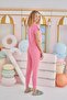 Women's Short Sleeve Pink Pajamas Set C7T1N851 - 4