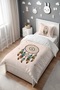 Cream Dream Catcher Patterned Single Baby Kids Bedding Set - 3