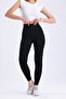 Women's Black High Waist Corseted Interlock Steel Knitted Tights Do Not Show Underwear - 5