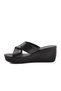 3513 Black Wedge Sole Women's Slippers - 3