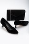 Women's 5 Cm Thin Heeled Stiletto and Bag Set - 2