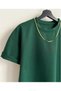 Men's 100% Cotton Unisex Black Oversize Crew Neck T-Shirt - Green - 3