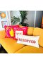 Reserved Patterned Cream Velvet Throw Pillow Cover (30 cm x 60 cm) - 6