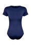 Lacivert Fitted/Vücuda oturan Kısa Kol Esnek Çıtçıtlı Örme Body TWOSS24BD00034 - 7