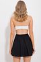 Women's Black Double Pocket Pleated Skirt ALC-X11777 - 4