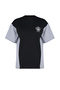 Siyah Kalın Pamuklu Oversize/Geniş Kalıp Poplin Detaylı Baskılı Örme T-Shirt TWOSS24TS00005 - 11