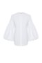 White Balloon Sleeve Cotton Woven Shirt TCTSS24TG00048 - 7