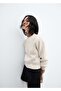 Shoulder Detailed Perkins Collar Sweater - 5
