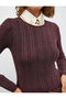 Women's Melis Ağazat X Koton - Glitter Knitwear Sweater 4WAK90374HT - 5