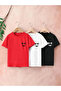 Children's Printed Set of 3 Cotton Oversize T-shirt