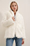 9088 Plush Coat - White - 4