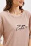 2452 Printed Oversize Knitted Dress - Biscuit - 4