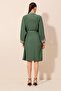 5865 Embroidered Knitted Long Kimono - Emerald Green - 6