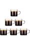 2 Pieces Colorful Handle Espresso Cup Heat Resistant Borosilicate Glass Coffee Tea Mug (130ml) - 3
