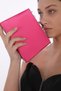 Fuchsia Color Satin Evening Dress Portfolio Clutch Women's Bag New Season - 5