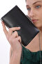 Black Color Evening Dress Portfolio Clutch Women Bag Handheld and Long Strap Use