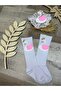Swan figured white lace headband and white swan figured baby knee socks - 3