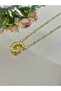 Bubble Curved Gold Letter Necklace (G Letter) - 6