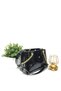 Black Color Shiny Patent Leather New Season Women's Bag with Gold Chain Strap and Plenty of Eyes - 9