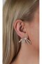 Zircon Stone Bow Model Gold Earrings - 5