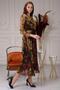 Patterned Midi Chiffon Dress - 4