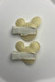 Women's Cream Star Detailed Teddy Bear Model Double Latch Buckle - 2