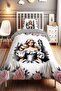 Gray Castle Barbie Patterned Single Baby Kids Duvet Cover Set