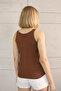 Round Neck Strap Geometric Shaped Elastic Summer Women's Knitwear Undershirt - 2