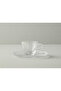 Balloon Glass 8 Pieces 4-Person Coffee Cup Set Transparent