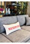 Reserved Patterned Cream Velvet Throw Pillow Cover (30 cm x 60 cm) - 4