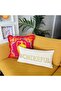Wonderful Patterned Cream Velvet Throw Pillow Cover (30 cm x 60 cm) - 3
