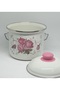 ENAMEL HOUSE 18 CM 2.5 LITER DECORED ENAMEL COPPER - 3