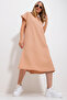 Onion Shell Polo Collar Side Slit Woven Dress Alc-X11732 - 4