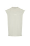 Taş Oversize/Geniş Kesim Kabarık Yazı Baskılı Etiketli Sıfır Kol T-Shirt/Atlet TMNSS24AL00005 - 7