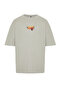 Gray Oversize/Wide Fit Space Printed 100% T-Shirt Tmnss24Ts00085 - 8