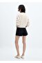 Shoulder Detailed Perkins Collar Sweater - 4