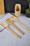 15135 Woody 4 Piece Wooden Bamboo Spoon Set - 2