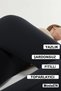 , Black Women's Ribbed Leggings, High Waist Recovery Leggings, Summer Sports Leggings - 3