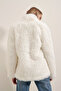 9088 Plush Coat - White - 5