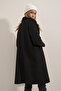9085 Kaşe Coat - Black - 5