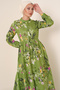 2144 Judge Collar Hijab Dress - G.green - 3