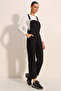 7024 Denim Overalls - Black - 4