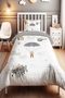 Flying Cute Animals Patterned Single Baby Kids Bedding Set